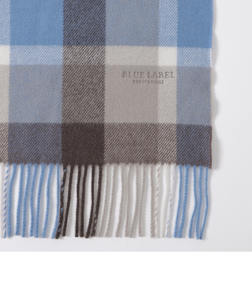 クレストブリッジチェックマフラー｜ブルーレーベルブラック