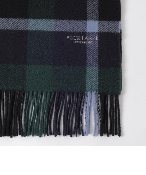 クレストブリッジチェックマフラー｜ブルーレーベルブラック