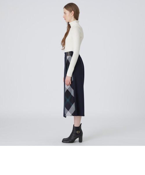 BLUE LABEL　CRESTBRLDGE ウールライクツイルガウチョパンツ 限定】ウールライクツイルガウチョパンツ｜ブルーレーベル