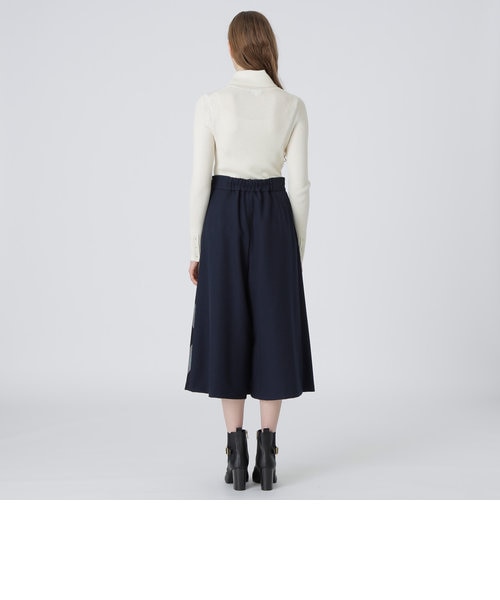 限定】ウールライクツイルガウチョパンツ｜ブルーレーベルブラック