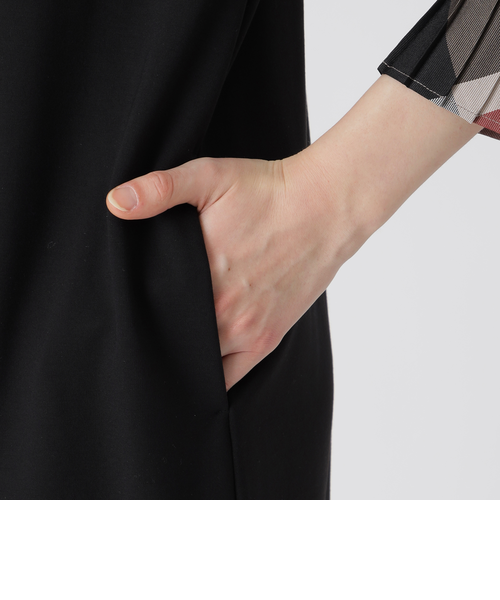 ブルーレーベルクレストブリッジ　レーヨンナイロンポンチドレス　ロングワンピース レーヨンナイロンポンチドレス｜ブルーレーベルブラックレーベル