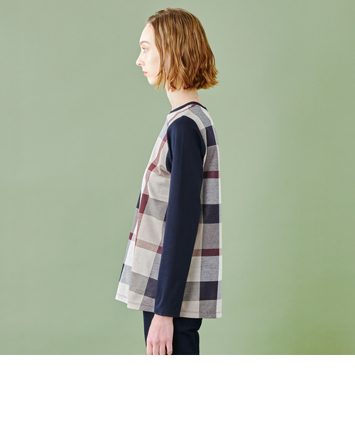 WEB限定】クレストブリッジチェックジャージージャガードプルオーバー