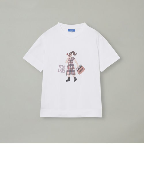 クラーク志織コラボ】ベーシッククリア天竺Tシャツ｜ブルー