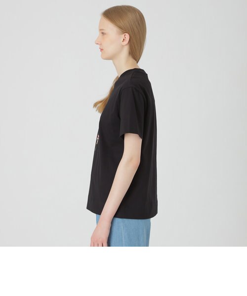 新品未使用タグ付クレストブリッジ【クラーク志織コラボベーシッククリア天竺Tシャツ クラーク志織コラボ】ベーシッククリア天竺Tシャツ｜ブルー