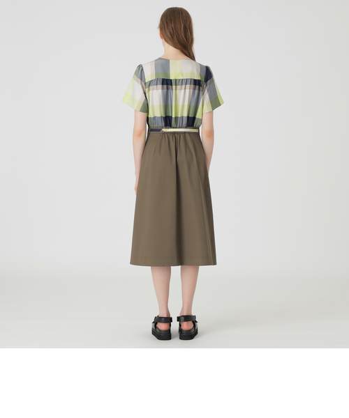 クレストブリッジチェックライトクロッシングツイルコンビドレス