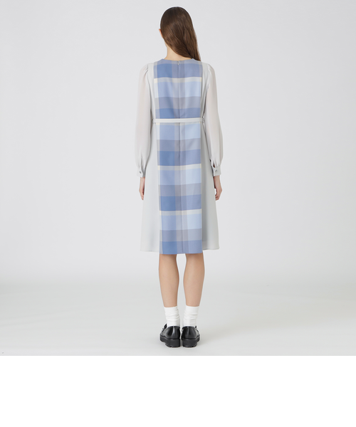 【専用です！】クレストブリッジ　スムージーサテンパーシャルチェックドレス BLUE LABEL / BLACK LABEL CRESTBRIDGE｜スムージーサテンパーシャル