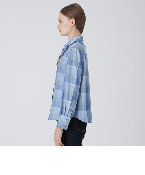 定番 人気 ブルーレーベルクレストブリッジ チェックハーフスパンツイルシャツ38 クレストブリッジチェックハーフスパンツイルシャツ｜ブルーレーベル