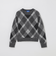 ヘアリークレストブリッジチェックジャカードプルオーバー