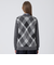ヘアリークレストブリッジチェックジャカードカーディガン