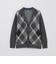 ヘアリークレストブリッジチェックジャカードカーディガン