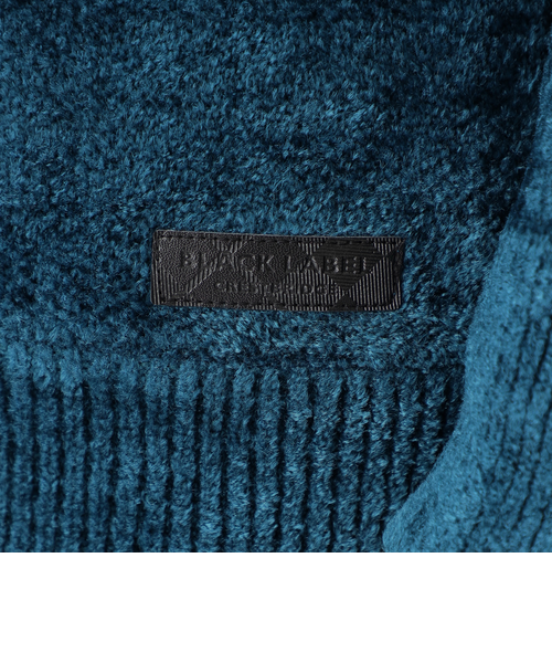 モールミックスシャドーチェックニット｜ブルーレーベルブラック