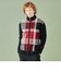 【WEB・一部店舗限定】パネルチェックニットブルゾン