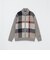 【WEB・一部店舗限定】パネルチェックニットブルゾン