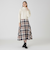 【店舗限定】クレストブリッジチェックサキソニードビーオーバーペンフレアスカート