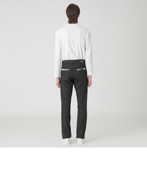 ダブルフェイスクレストブリッジチェックレギュラーフィットデニム