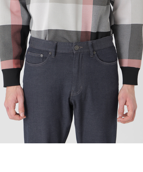 ダブルフェイスクレストブリッジチェックレギュラーフィットデニム