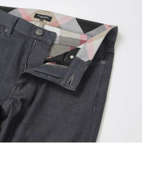 ダブルフェイスクレストブリッジチェックレギュラーフィットデニム