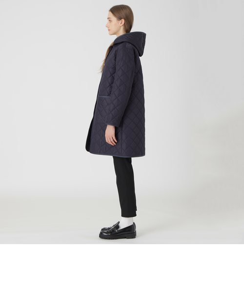 一部店舗限定】クレストブリッジチェックキルティングロング