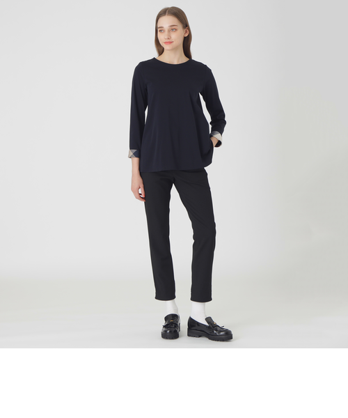 コットンシルケットスムースAライントップス｜ブルーレーベルブラック