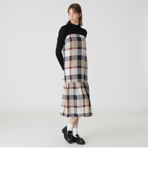 一部店舗限定】クレストブリッジチェックエアリーツイルテレコ