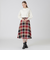 【一部店舗限定】クレストブリッジチェックエアリーツイルフレアスカート