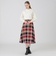【一部店舗限定】クレストブリッジチェックエアリーツイルフレアスカート
