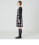 クレストブリッジチェッククロッシングビエラニットスリーブドレス