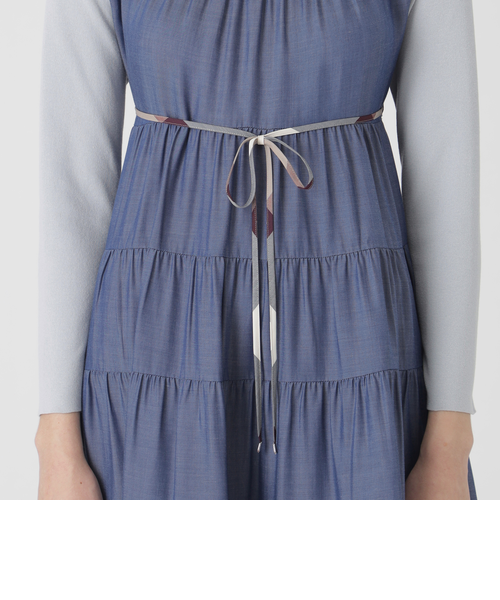 ニットドッキングティアードドレス｜ブルーレーベルブラックレーベル