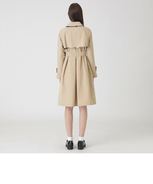 ハイツイストコットンライクツイルステンカラーコート｜ブルーレーベル