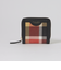 クレストブリッジチェックレザー二つ折り財布