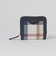 クレストブリッジチェックレザー二つ折り財布