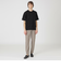 ハイツイストシャドーチェックニットTシャツ