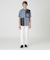 デニムライクキュプラパッチワークシャツ