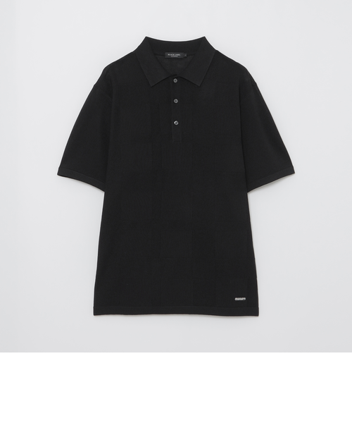 【新品】ブラックレーベル　ドライタッチシャドーチェックニットポロシャツ　サイズL 新品】ブラックレーベル ドライタッチシャドーチェックニット