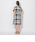 【WEB限定】クレストブリッジチェッククロッシングツイルパフスリーブドレス