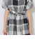 【WEB限定】クレストブリッジチェッククロッシングツイルパフスリーブドレス