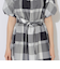 【WEB限定】クレストブリッジチェッククロッシングツイルパフスリーブドレス
