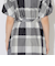【WEB限定】クレストブリッジチェッククロッシングツイルパフスリーブドレス