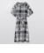【WEB限定】クレストブリッジチェッククロッシングツイルパフスリーブドレス