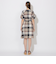 【WEB限定】クレストブリッジチェッククロッシングツイルパフスリーブドレス