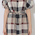 【WEB限定】クレストブリッジチェッククロッシングツイルパフスリーブドレス