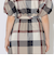 【WEB限定】クレストブリッジチェッククロッシングツイルパフスリーブドレス