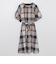 【WEB限定】クレストブリッジチェッククロッシングツイルパフスリーブドレス