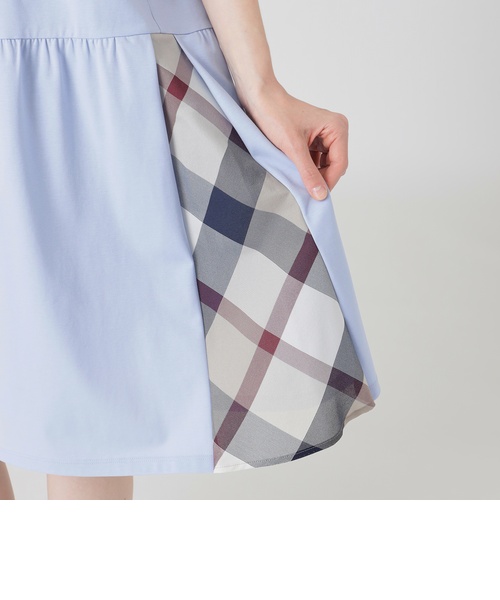 BLUE LABELクレストブリッジコンパクトポンチティアードドレス BLUE LABEL CRESTBRIDGE ワンピース コンパクトポンチティアード