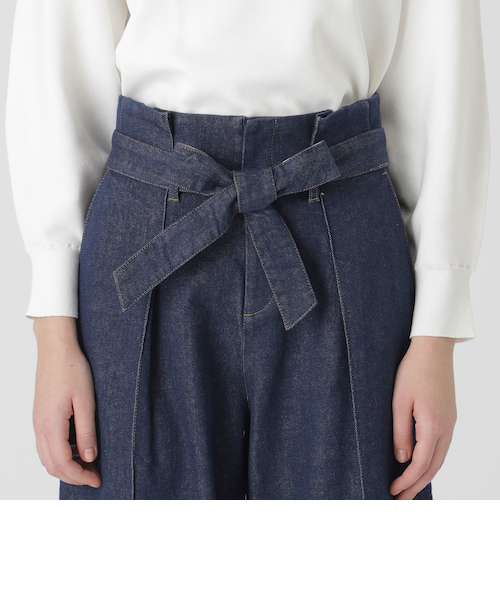 一部店舗限定】ムラ糸ストレッチデニムワイドパンツ｜ブルーレーベル