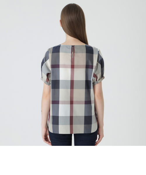 ブルーレーベルクレストブリッジ 人気完売ベージュチェックソフティー