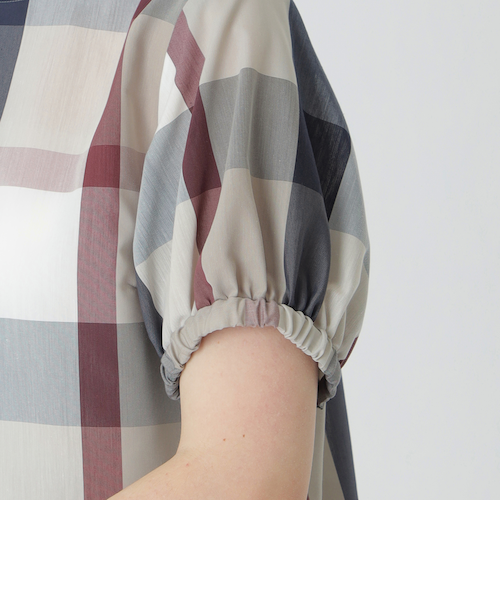 ブルーレーベルクレストブリッジ 人気完売ベージュチェックソフティー