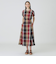 【一部店舗限定】クレストブリッジチェックロングフレアスカート