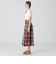 【一部店舗限定】クレストブリッジチェックロングフレアスカート