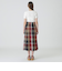 【一部店舗限定】クレストブリッジチェックロングフレアスカート